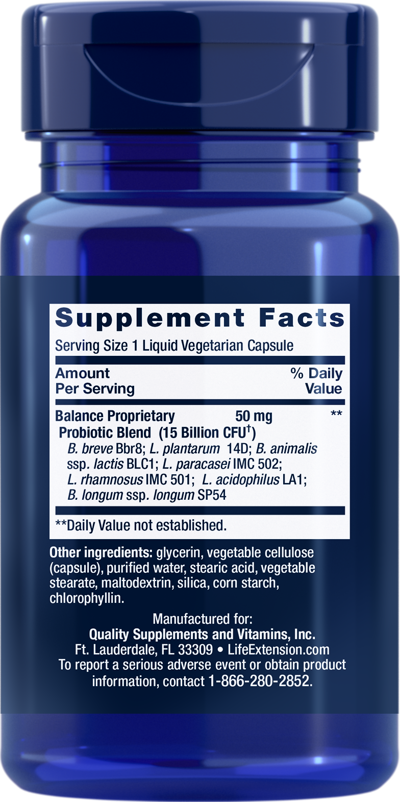 Life Extension Florassist Probiotic Balance 30 Liquid Vcaps