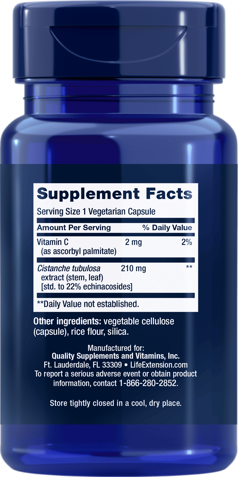 Life Extension Supplement Facts - 01906E
