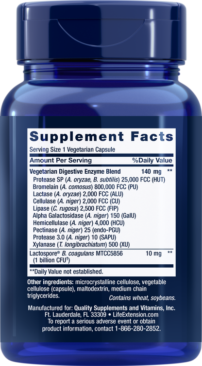 Life Extension Enhanced Super Digestive Enzymes (60 Vcaps)