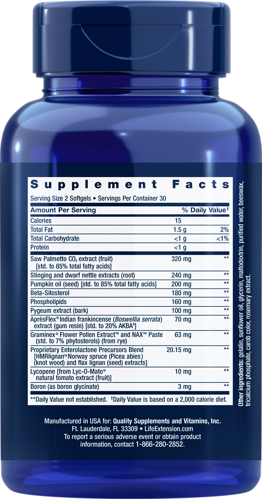 Life Extension Ultra Prostate Formula 60Softgels