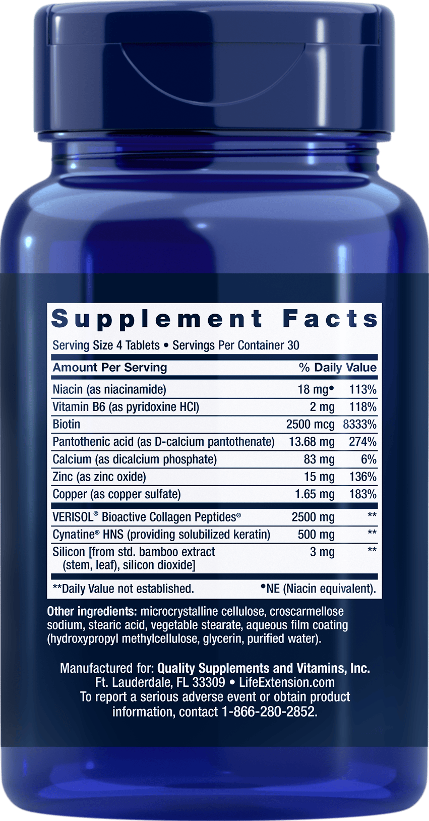 Life Extension Vitamins Bottle