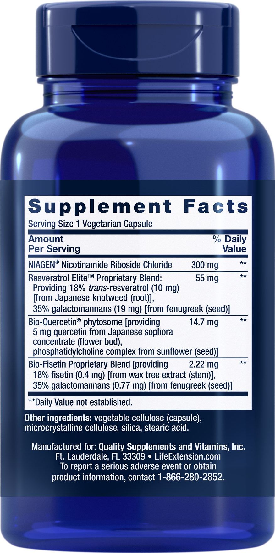 Life Extension NAD+ Cell Regenerator and Resveratrol Elite 30Vcaps