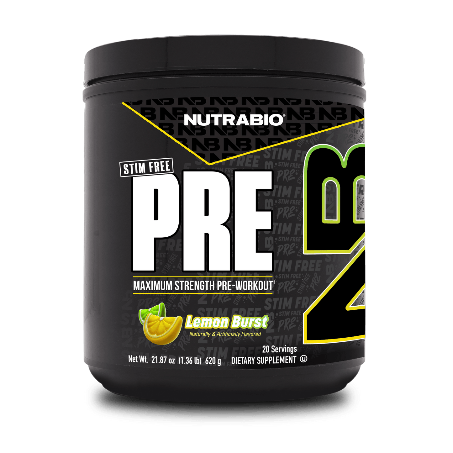 Nutrabio Stim-Free Pre-Workout Lemon Burst 22006
