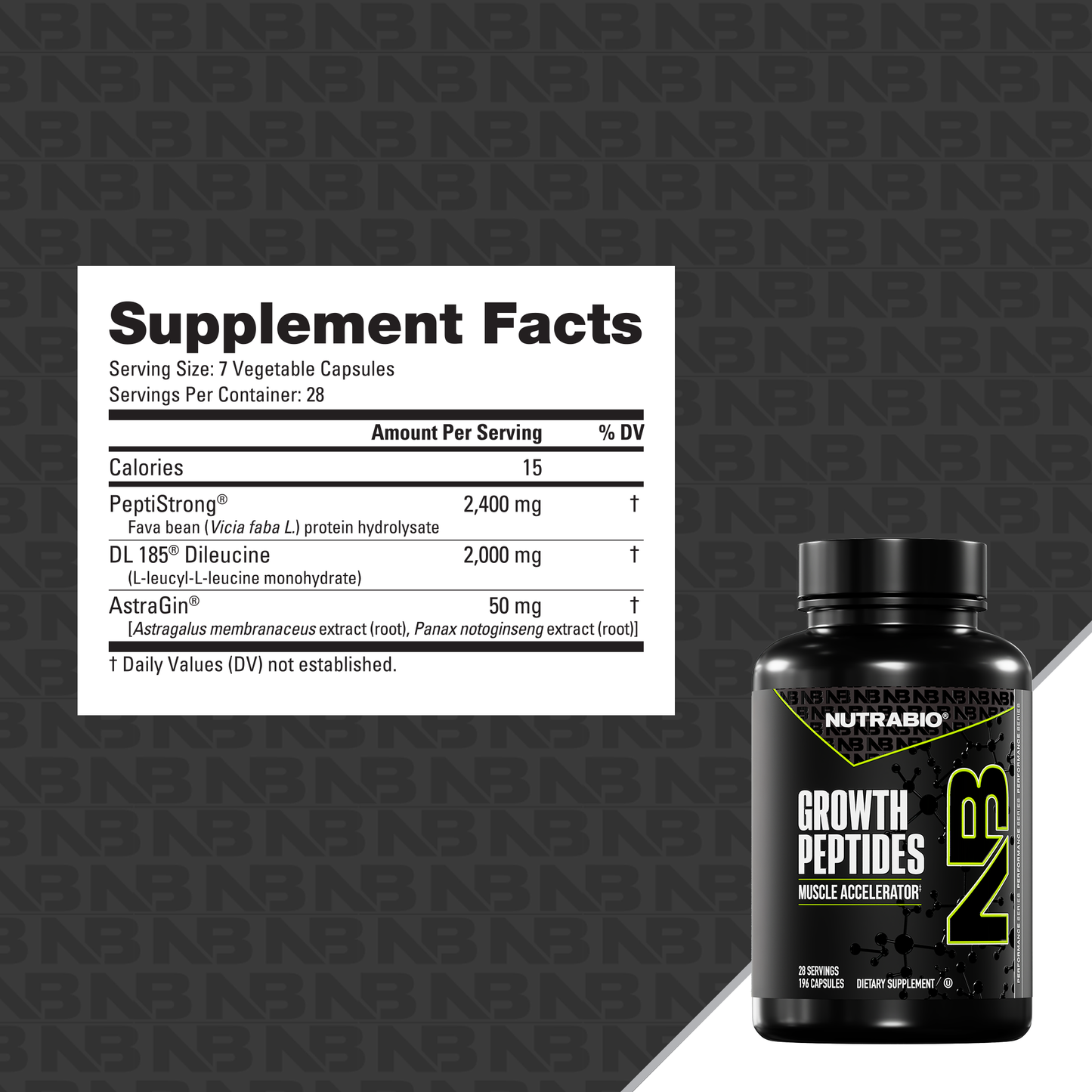 Nutrabio Growth Peptides (196 Caps)