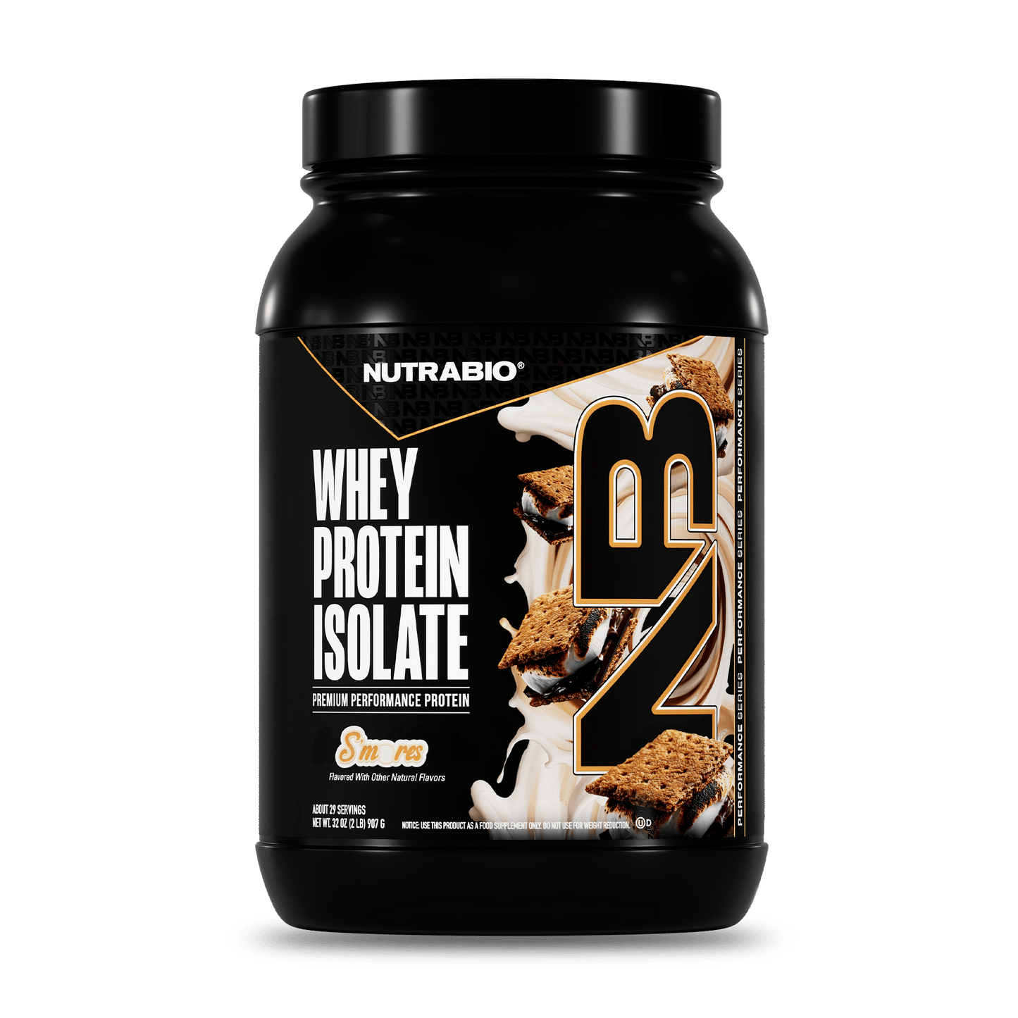 Nutrabio Whey Protein Isolate - Cookies & Cream Bottle Render