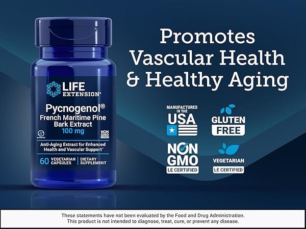 Life Extension Pycnogenol for vascular health and healthy aging