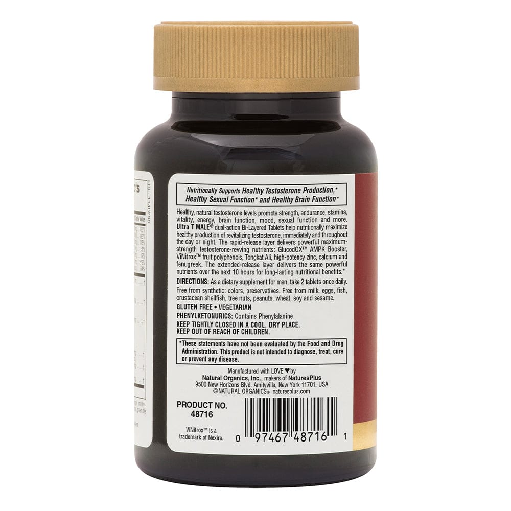 Nature's Plus T Male bottle, product #48716, for healthy sexual function.
