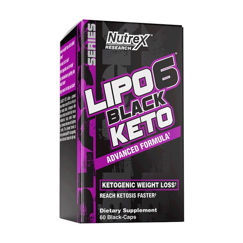 Box of Lipo6 Black Keto dietary supplement.