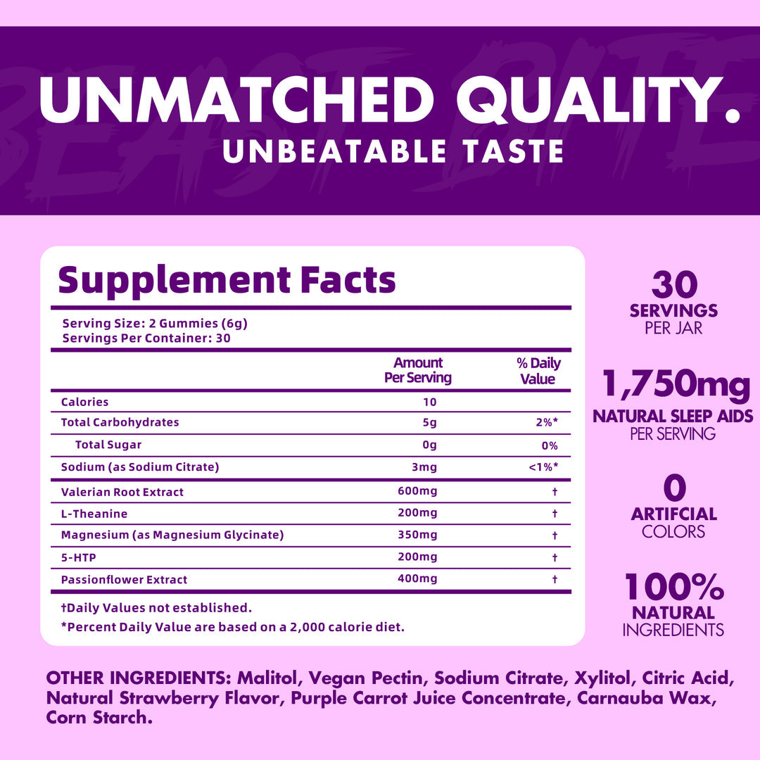 Beast Bites Valerian Infused Sleep Gummies