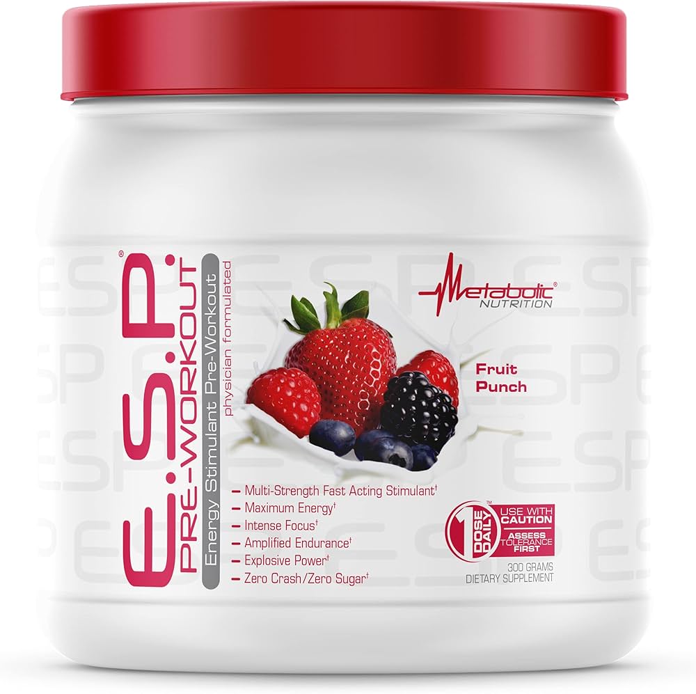 ESP Pre-Workout Fruit Punch Supplement