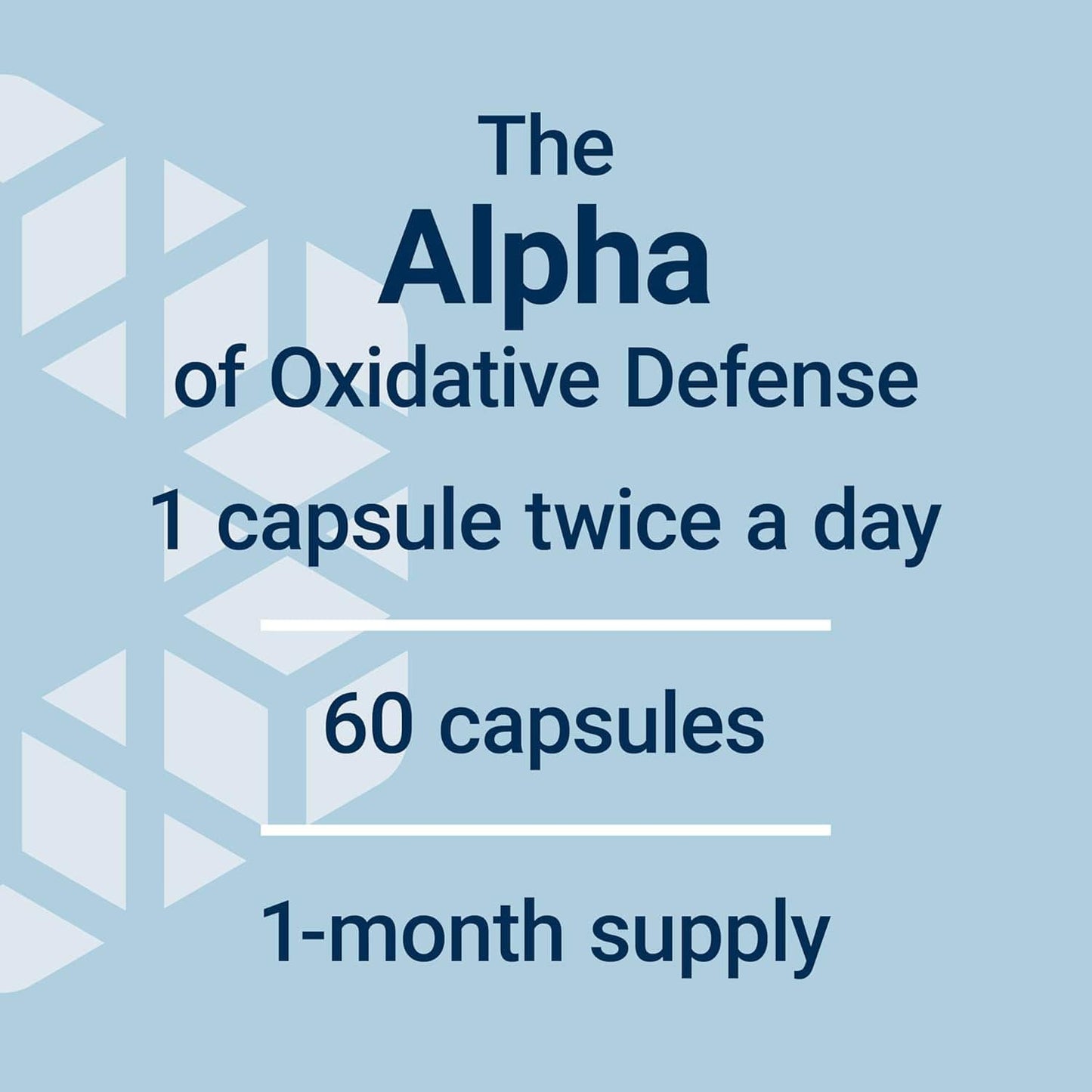 Alpha of Oxidative Defense Supplement - 60 capsules, 1-month supply