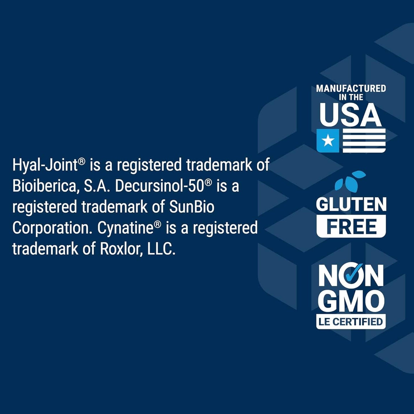 Gluten-free, Non-GMO, USA Made