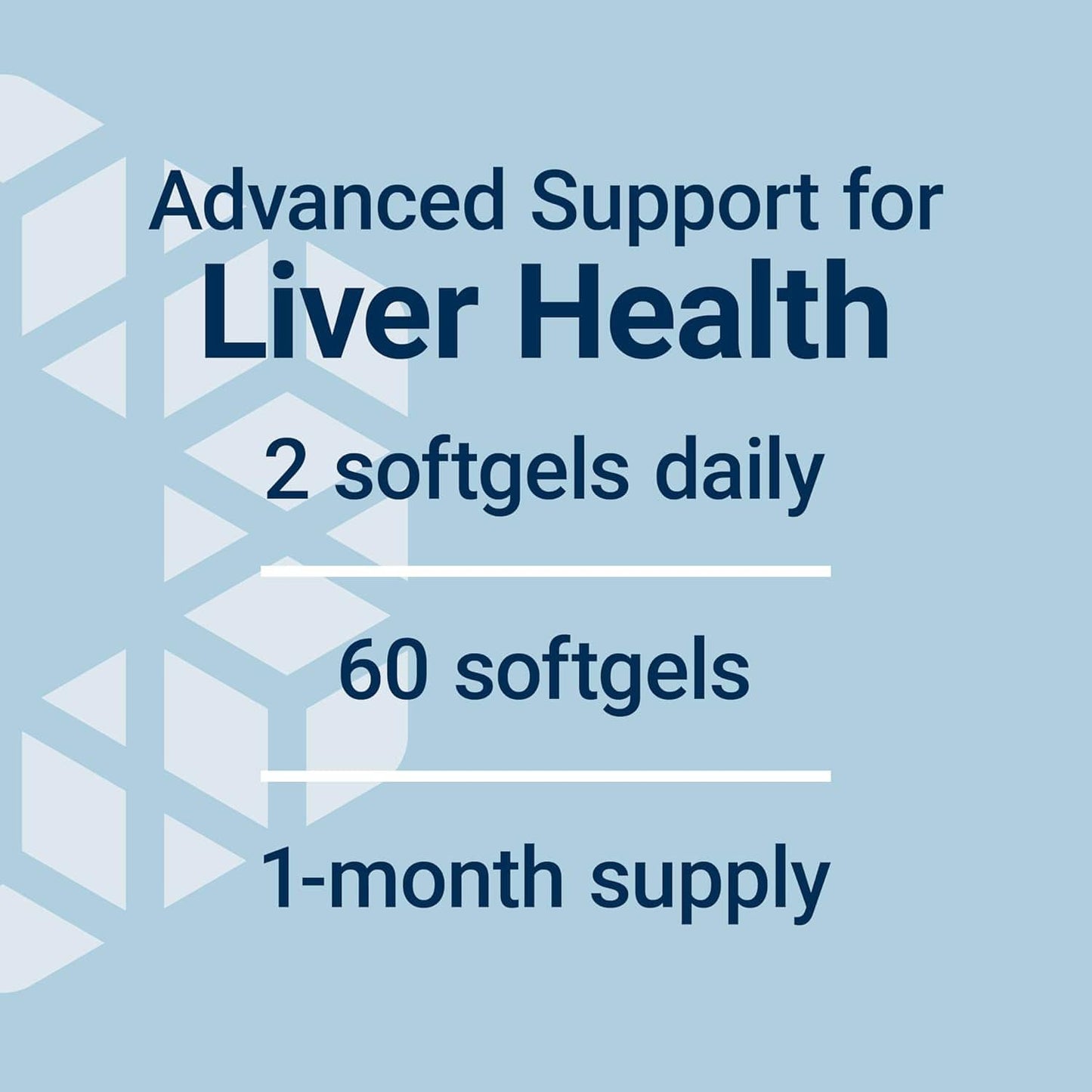 Liver health supplement, 60 softgels, 1-month supply