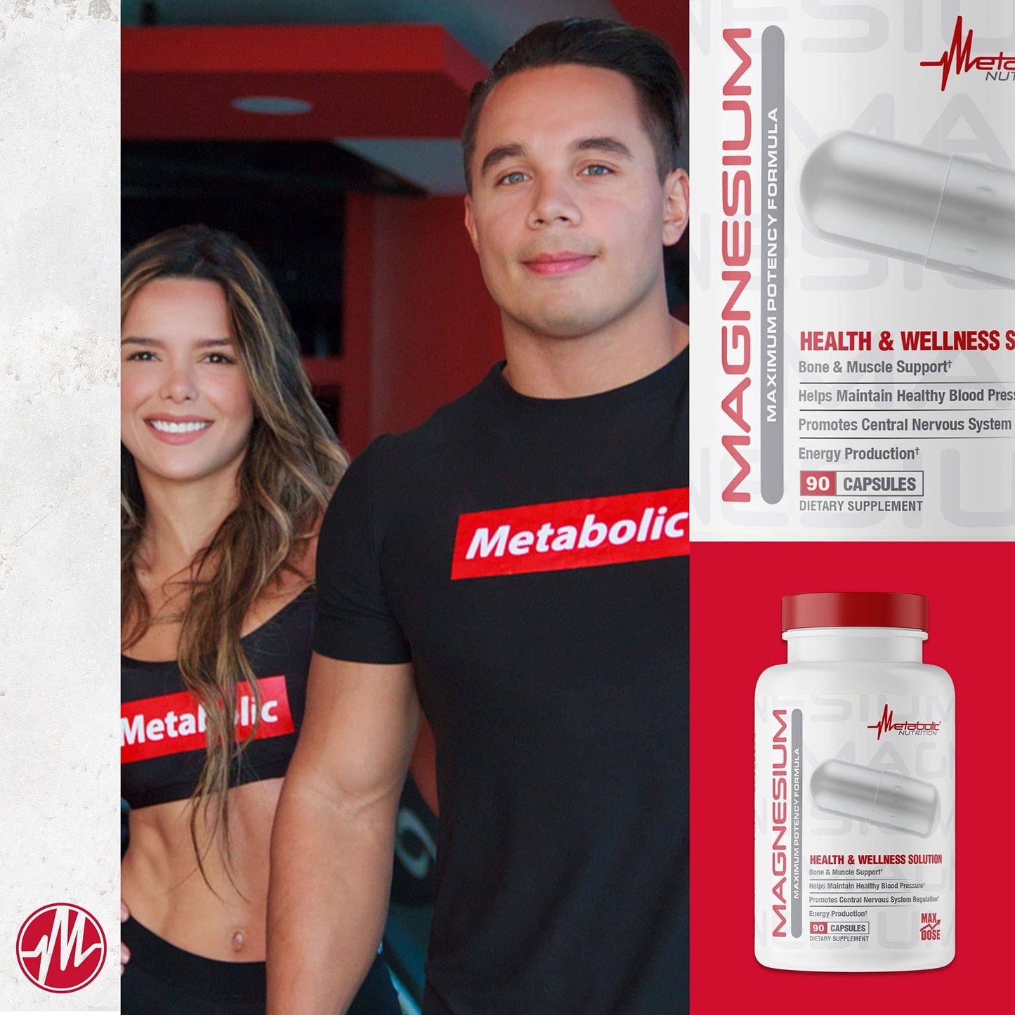 Magnesium supplement with models - Metabolic Health & Wellness