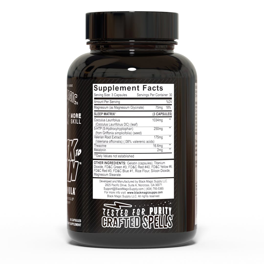 Black Magic Sleep Matrix supplement bottle