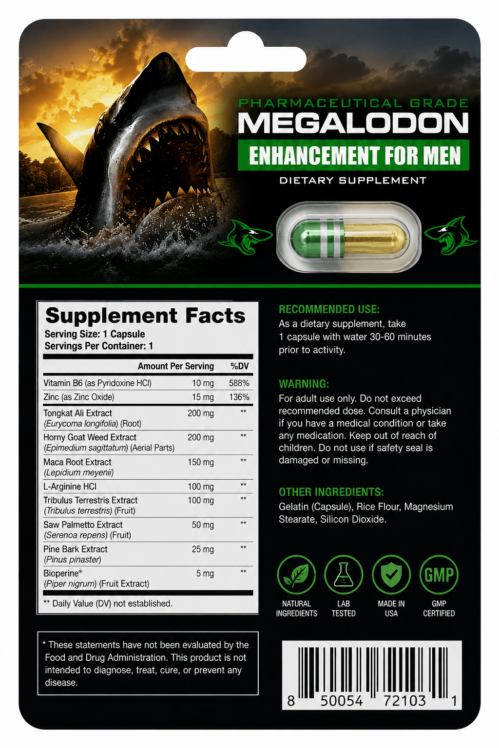 Megalodon Enhancement for Men (1 Capsule)