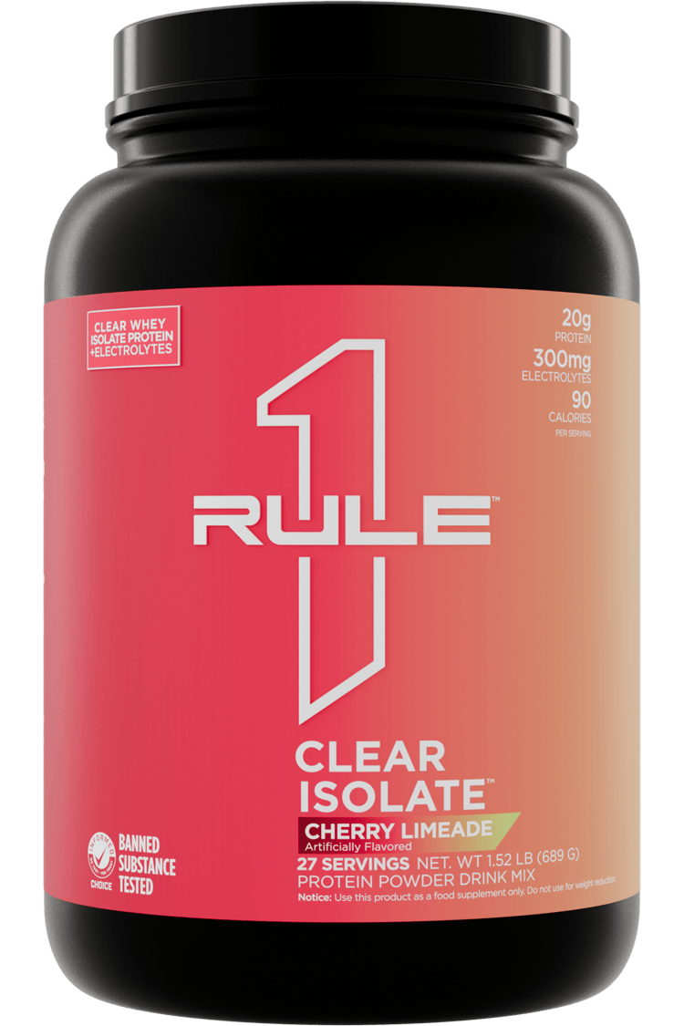 1 Rule Clear Isolate Cherry Limeade protein powder