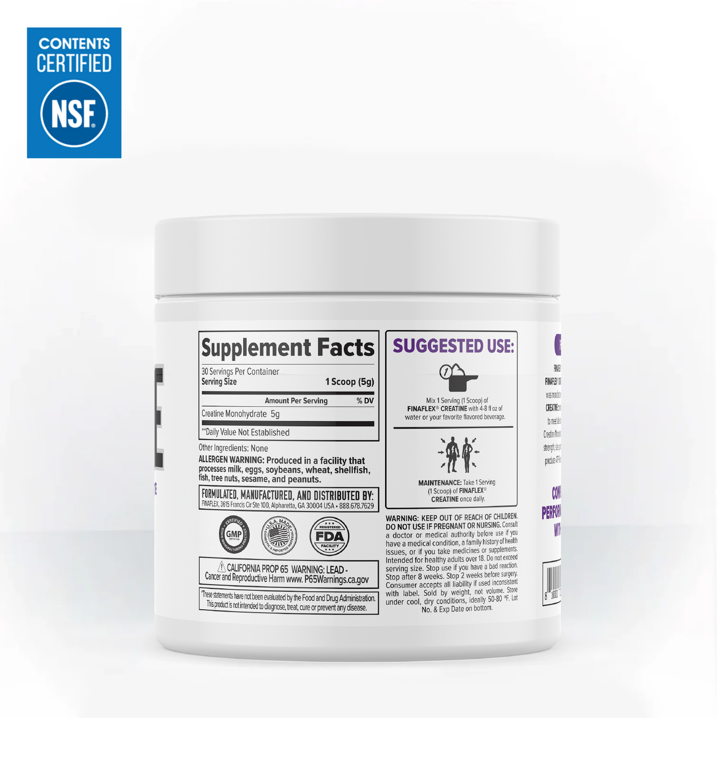 Finaflex Pure Creatine - Micronized Creatine Monohydrate Powder