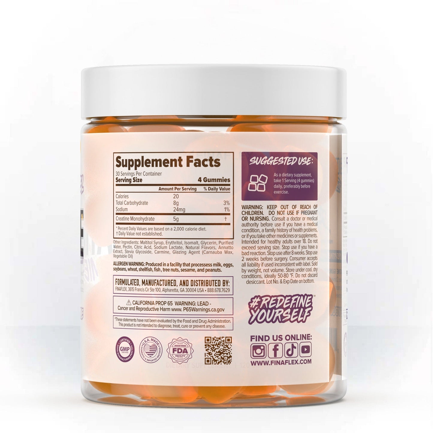 Creatine Gummies - Orange Back Label