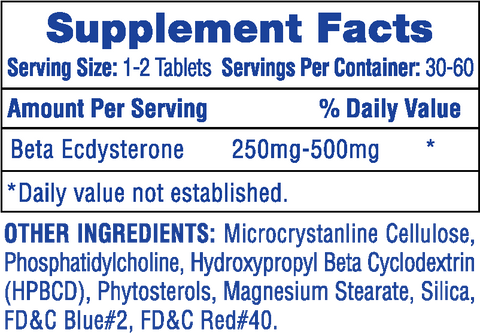 Beta Ecdysterone 250mg-500mg