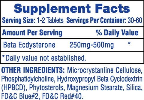 Beta Ecdysterone 250mg-500mg