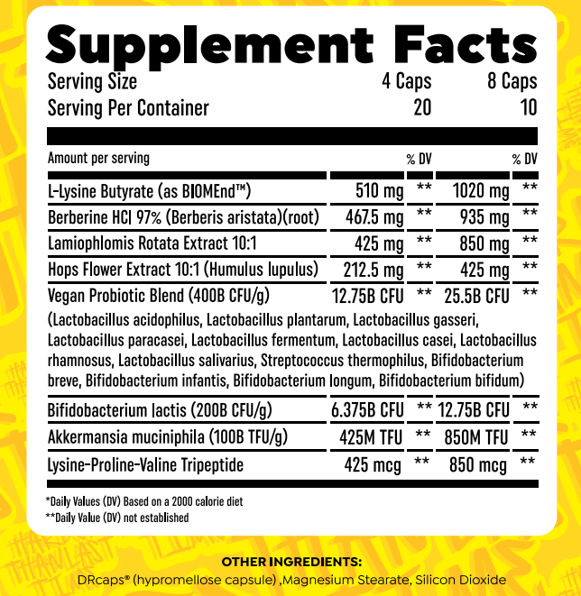 GLP Max Supplement Facts