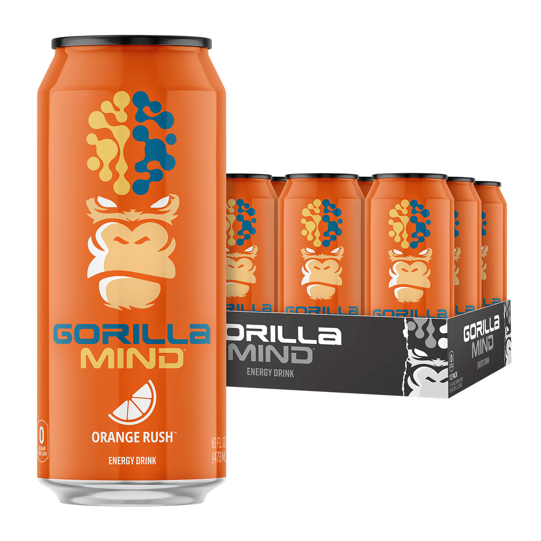 Gorilla Mind Energy Drink - Sugar-Free Energy Drink | 14 Flavors