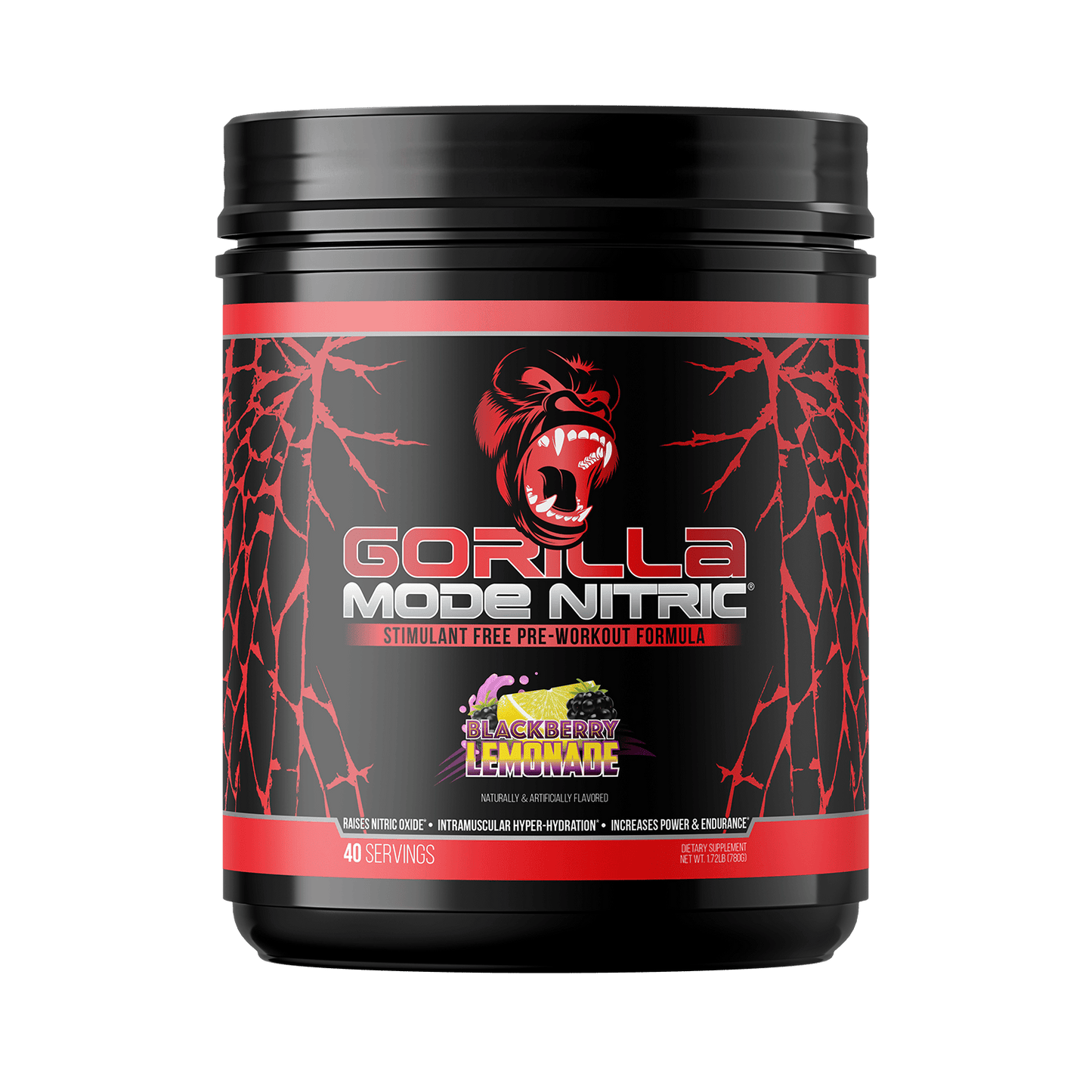 Gorilla Mode Nitric Blackberry Lemonade pre-workout