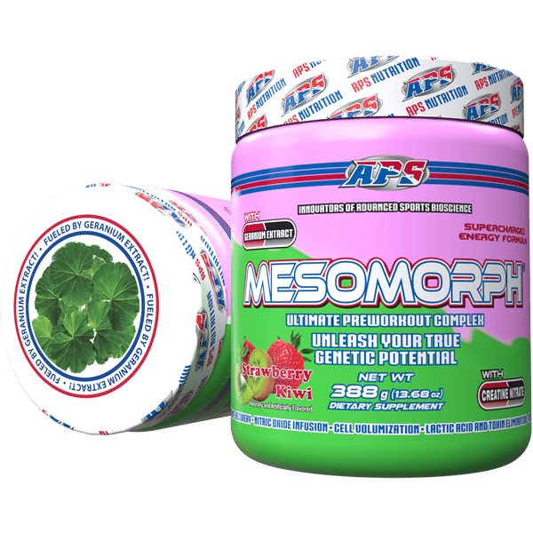 Mesomorph DMHA Strawberry Kiwi pre-workout supplement