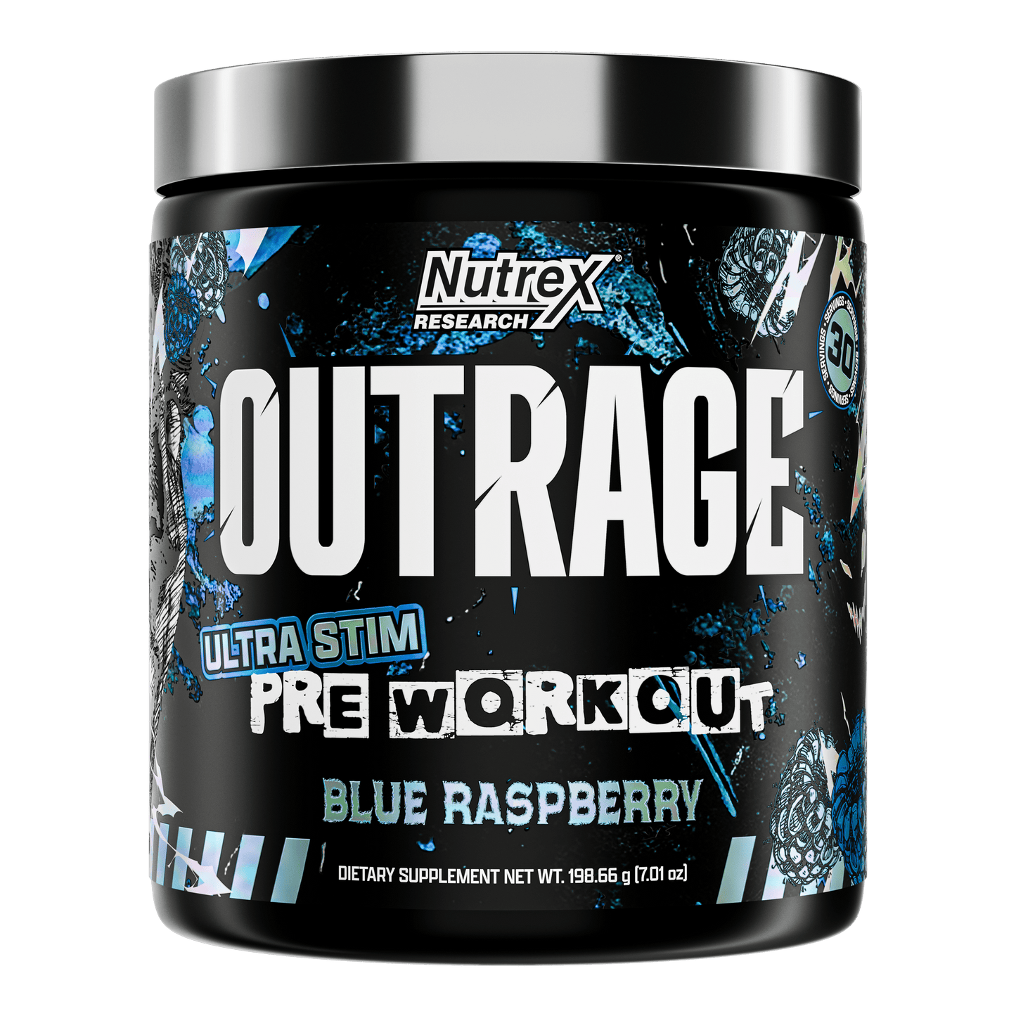 Nutrex Outrage Blue Raspberry Pre-Workout