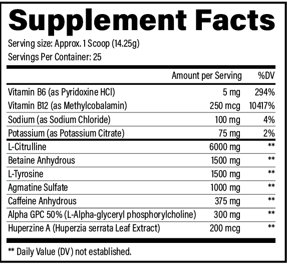 Nutritional info for 1 scoop
