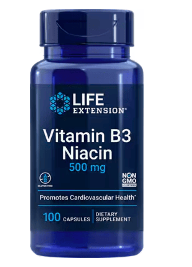 Life Extension Vitamin B3 Niacin 500mg 100Caps