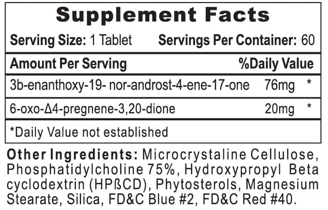 Trenabol 60ct Supplement Facts