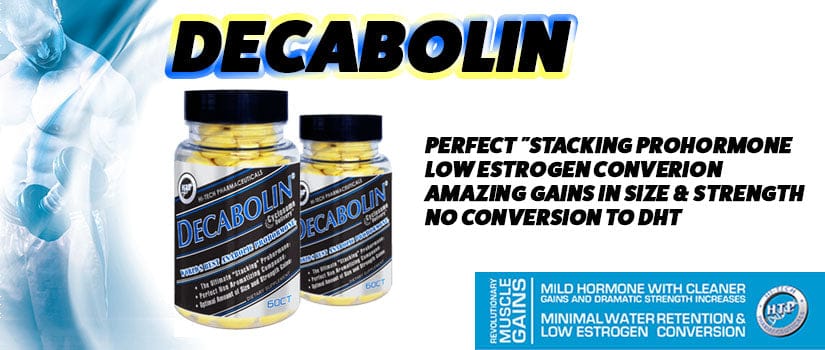 Decabolin prohormone header image with muscle gain benefits.