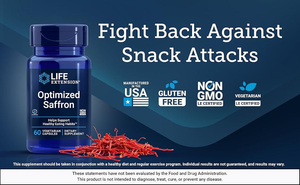 Life Extension Optimized Saffron for Snack Attack Support