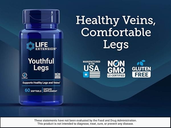 Life Extension Youthful Legs supplement for healthy veins and legs