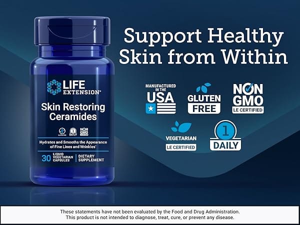 Life Extension Skin Restoring Ceramides supplement for healthy skin