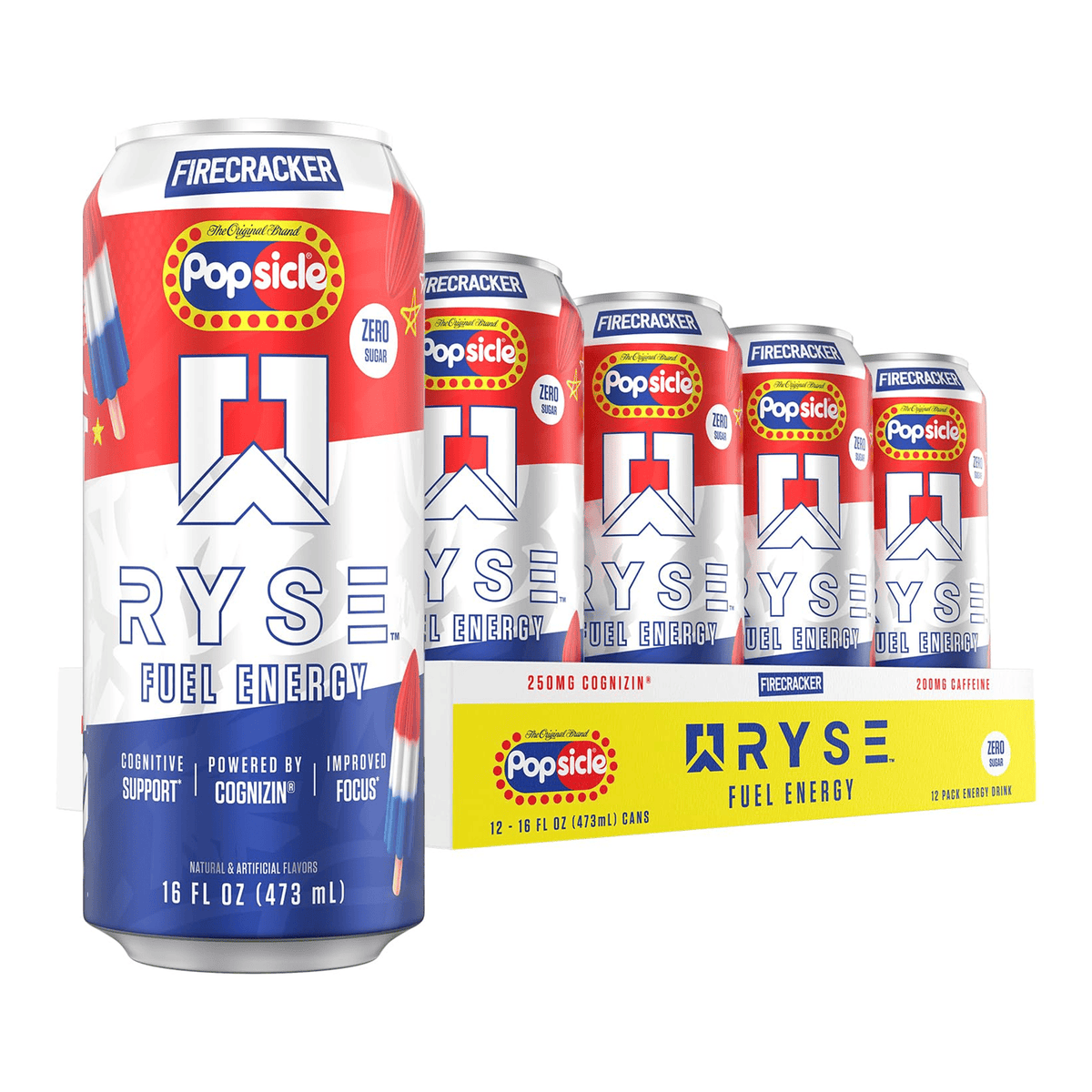 RYSE Fuel Popsicle Firecracker 16 fl oz energy drink