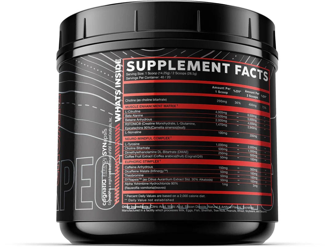 v1nutrav1x Strawberry Margarita Pre-Workout Supplement Facts