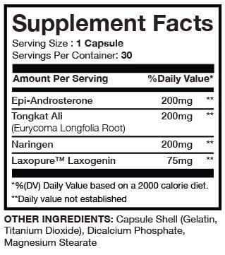 Epi-Androsterone, Tongkat Ali, Naringen, & Laxogenin