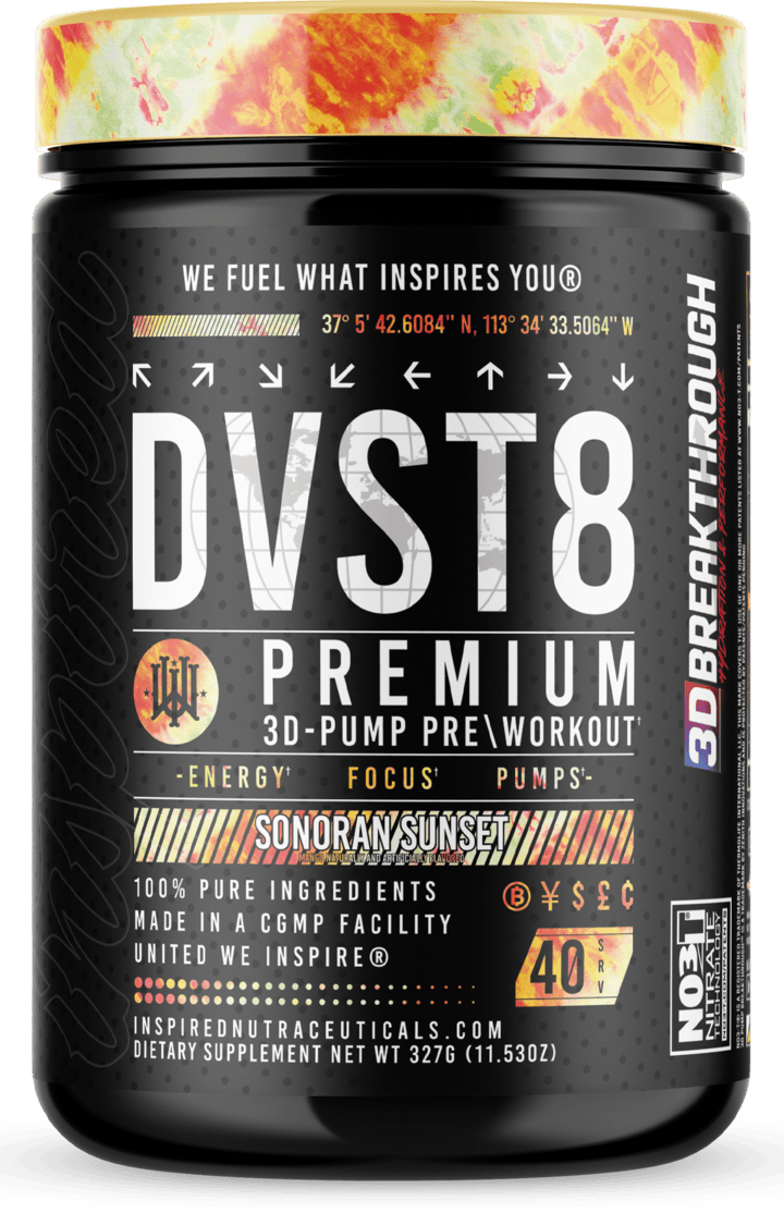 DVST8 Premium Sonoran Sunset pre-workout supplement