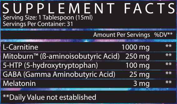 Emberserum Supplement Facts - L-Carnitine, Mitoburn, 5-HTP, GABA, Melatonin
