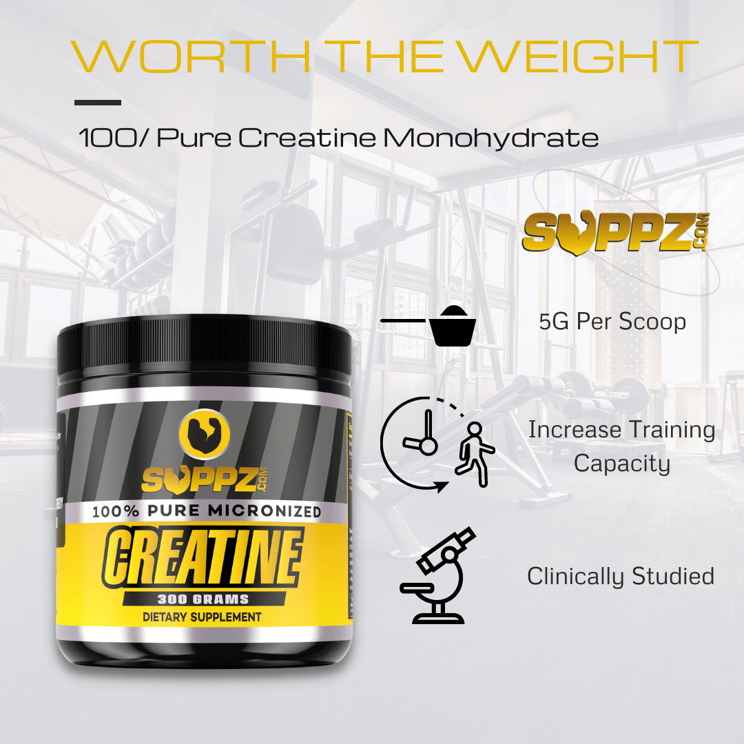 Suppz Creatine Monohydrate details and benefits.