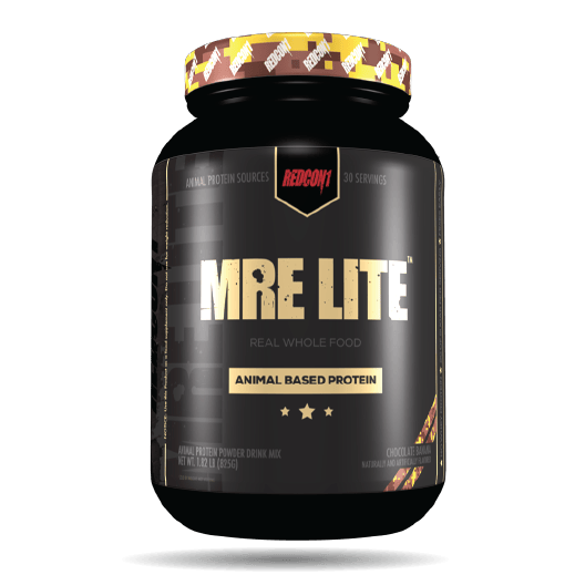 MRE Lite Chocolate Banana protein powder by Redcon1