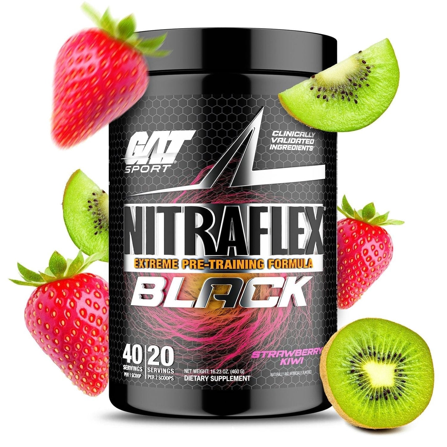 GAT Sport Nitraflex Black Pre-Training Formula - Strawberry Kiwi
