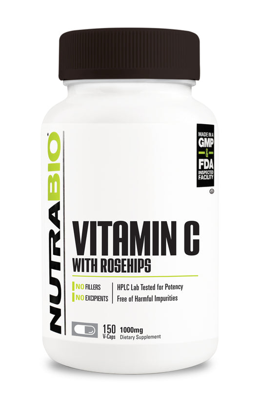 Nutrabio Vitamin C With Rosehips 150Caps