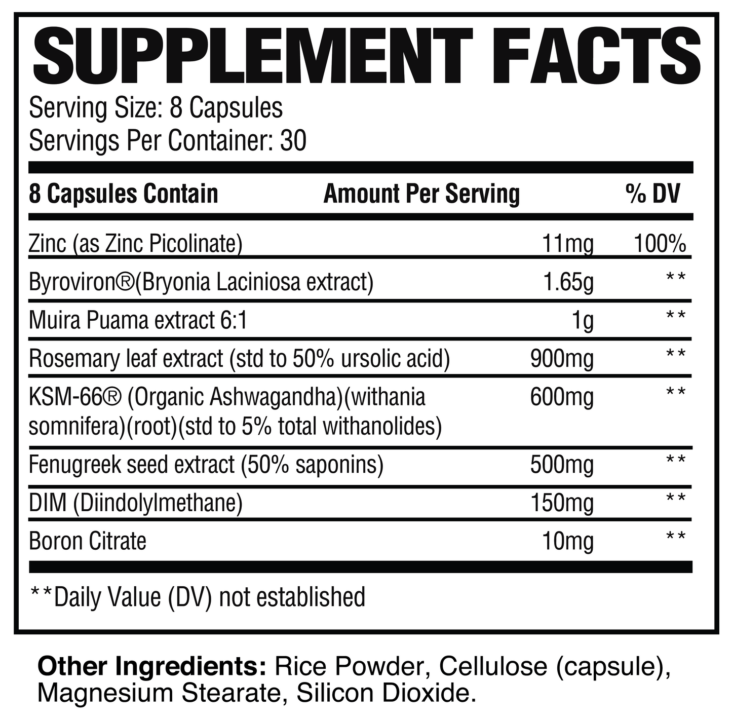Raw Nutrition Raw Test (240 Caps)