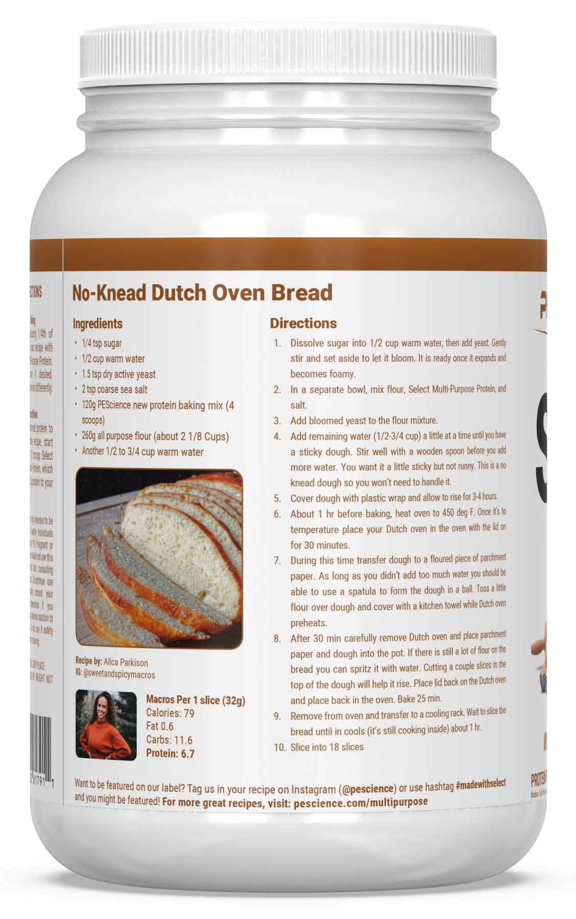PEScience Multi-Purpose Blend bread recipe instructions