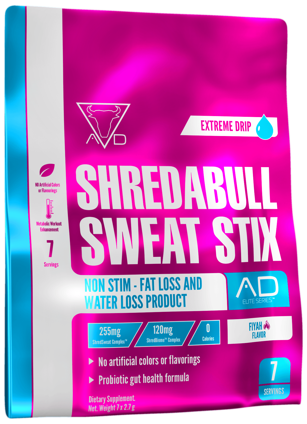 Shredabull Sweat Stix 7 Serving Fat Loss Supplement