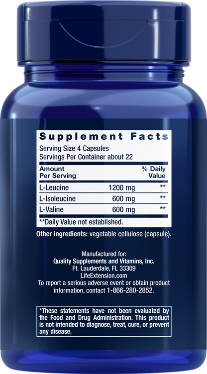 Life Extension Branched Chain Amino Acids (90 Caps)